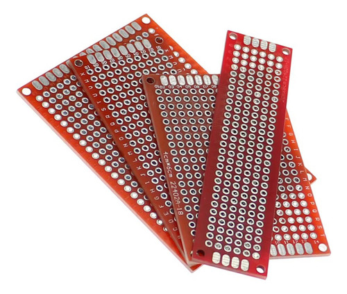 ' Kit 20 Placas Fenólicas Perforada 4 Tamaños Doble Cara