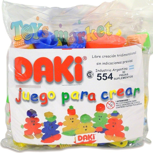 Imagen 2 de 5 de Daki 92 Piezas Ruedas Cabezas Animales Caras Manos Bolsa 554