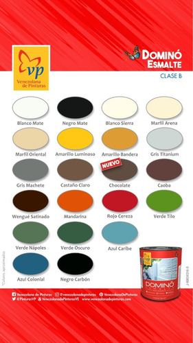 Pintura De Aceite Dominó Esmalte Chocolate 1/4 Galón Vp