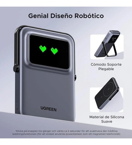 Power Bank Ugreen Magsafe Tipo C 20w Slim 5000 Mah Fast Char