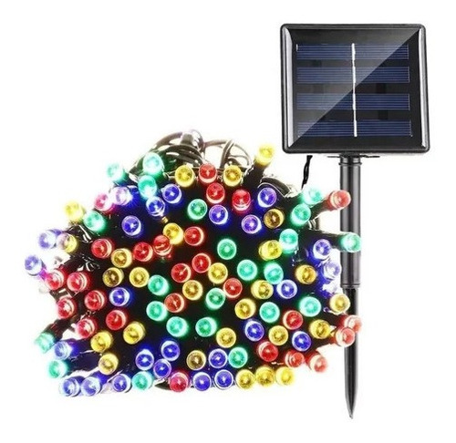 Luces Led Guirnalda Solar 200 Multicolor Rgb 20 Metros