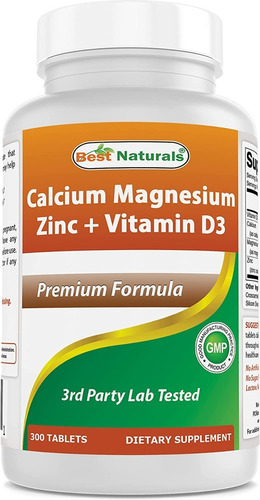 Vitamina D3 + Calcio + Magnesio + Zinc 300 Tabletas Eg Cc56
