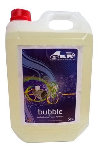 Liquido Para Maquina De Burbujas 5 Litros  Uso Profesion Gbr