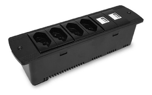 Tomadas Para Embutir Em Mesas 4 Tomadas, 2 Usb Charger 2.1a