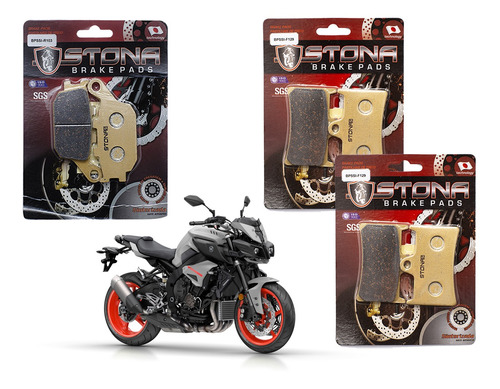 Yamaha Mt-09 07 Kit Pastilhas De Freio Dianteiro Traseiro 