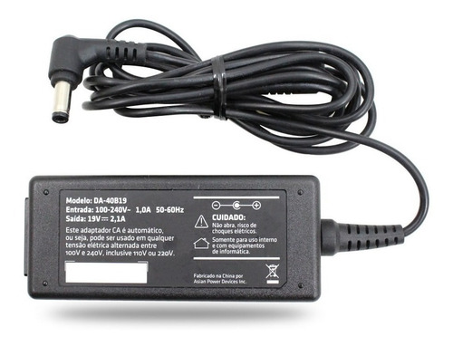 Carregador De Notebook P/ Itautec 19v 2.1a 1,58a 5.5x2.5mm