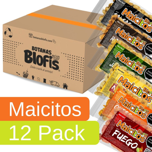 12 Pack Snack Saludable Maiz Inflado Gluten Free Nutritivo 