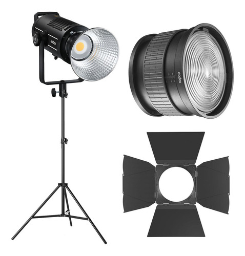 Luz De Led Godox Sl200ii Com Lente Fresnel Abas E Tripé Cor Da Estrutura Preto Cor Da Luz Branco-frio 110v/220v