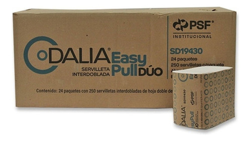 Servilleta Interdoblada Dalia® Hoja Doble, Blanca, 250 Pzs