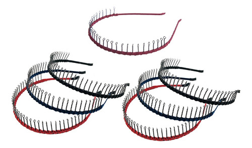 Diadema De Pelo Largo De Metal Con Peine De 7 Piezas