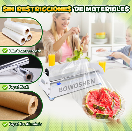 Bowoshen Emplayadora De Alimentos Acero Inoxidable Para Comercial 43cm