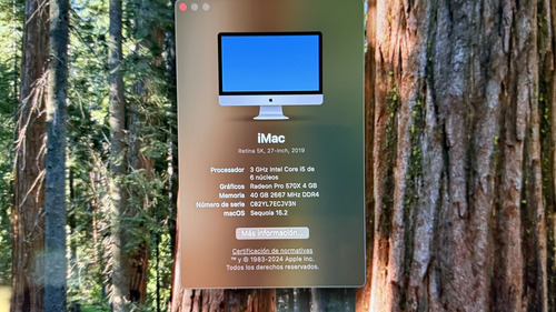 Apple Imac 27 2019 (intel Core I5 3.0 Ghz 40 Mb Ram) Plata (Usado)