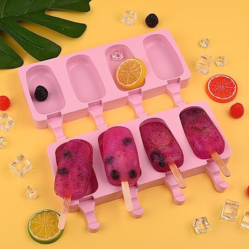 Juego De Moldes De Silicona Para Paletas, 2 Moldes De Helado