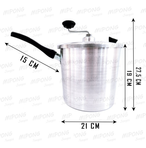 Imagen 5 de 7 de Pochoclera Familiar 5l Aluminio