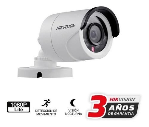 Imagen 1 de 10 de Cámara Bullet Hikvision 1080p Full Hd Lente 2,8mm Exterior