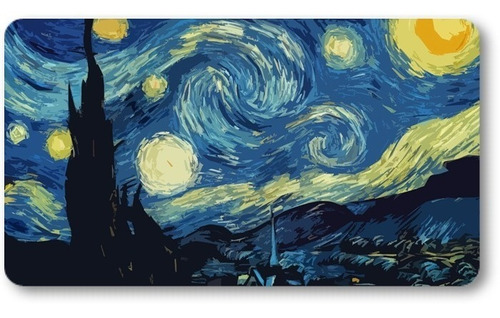 Mousepad Xl 58x30cm Cod.448 Van Gogh Arte The Starry Night 