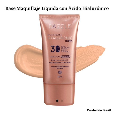 Imagen 1 de 2 de Base Maquillaje Profesional Larga Duración Acido Hialurónico