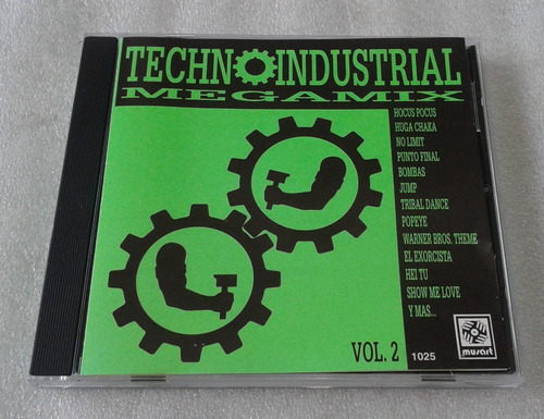 Techno Industrial Megamix Volumen 2 Cd Raro Año 1993