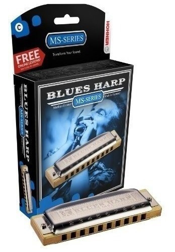 Hohner 532 Armonica Blues Arpa Ms Blanco Negro Rojo Azul 10