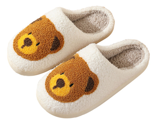 Bonitas Pantuflas Con Forma De Oso, Esponjosas, Para Casa De