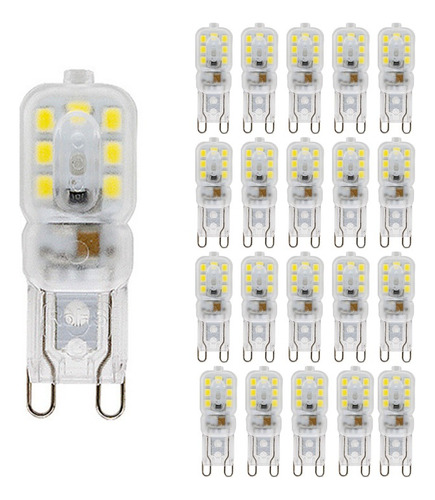 Lámpara Foco Base G9 Bombilla Led Cápsula Luz 3w 110v 20pzs 