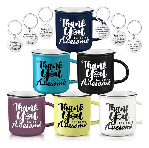 Juego De 6 Tazas De Café Con Texto En Inglés  Thank You For 