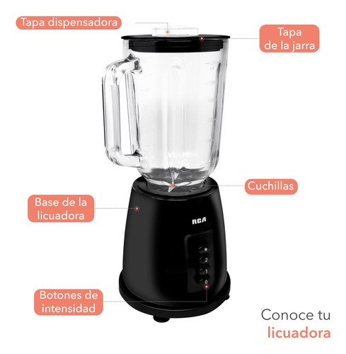 Rca Licuadora Con 2 Velocidades Rc-l2 Color Negro