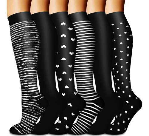 Calcetines De Compresión Mujer Y Hombre, 6 Pares De Medias