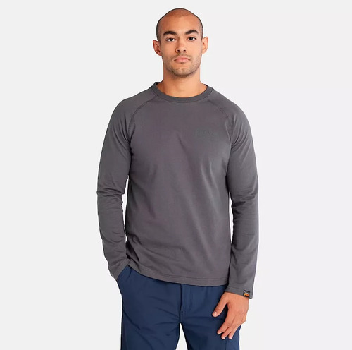 Remera Camiseta Timberland Hombre Core Reflective Logo Gris