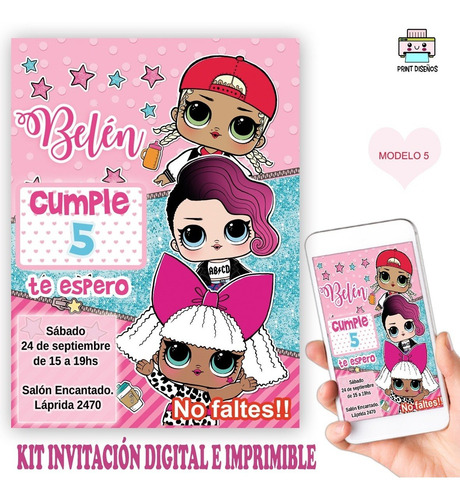 Tarjeta Invitación Digital Personalizada Whatsapp Lol M3