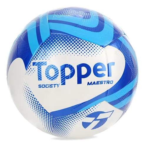 Bola Futebol Topper Society Grama Sintética Slick Maestro Azul — R$ 59,99 em Mercado Livre, 40% OFF