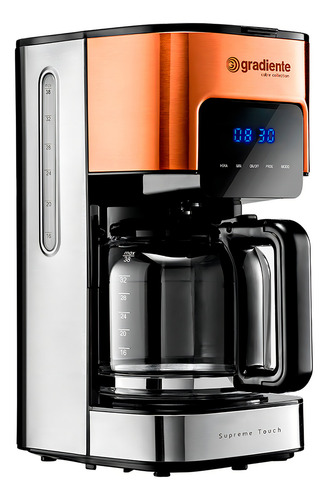 Cafeteira Touch Programável 800w E Fritadeira Elétrica 127v Cor Cobre 110v
