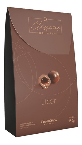 Chocolate Drageado Licor 150g Cacau Show