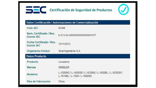 Imagen 4 de 4 de Licuadora Sindelen L-1630NG 1500 mL negra con vaso de vidrio 220V - 240V