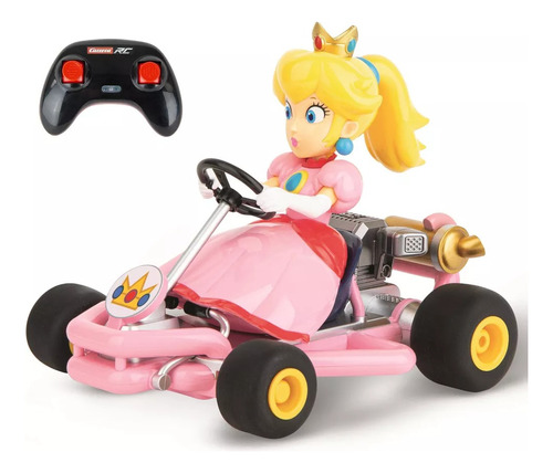 Carrera Mario Kart Peach Con Go Kart Control Remoto Color Rosa