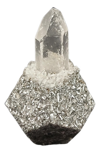 Orgonita Dodecaedro Con Cristal De Cuarzo Emergente