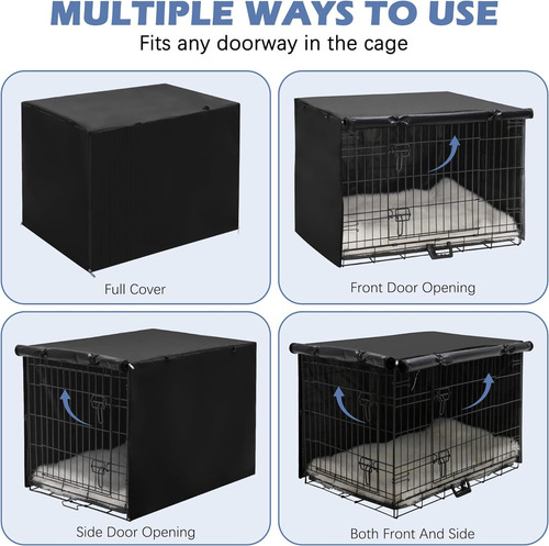 Funda Para Jaula De Perro - Funda Impermeable De Doble Pu...