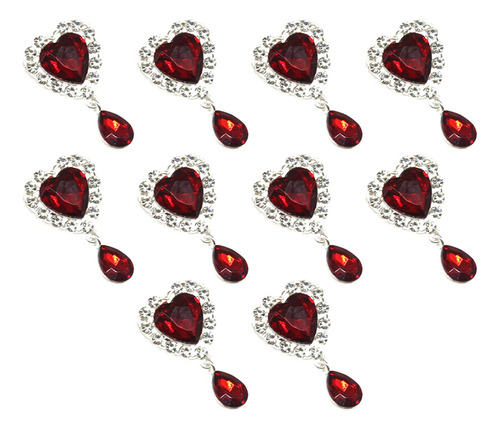 10 Piezas De Adornos De Botones De Diamantes De Imitación