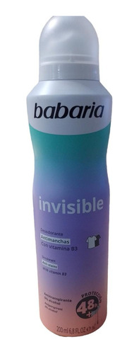 Desodorante Babaria Invisible - mL a $140