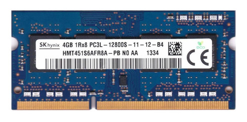 Memoria Ram 4gb Hynix Hmt451s6afr8a-pb Pc3-12800 Ddr3-1600mhz Non-ecc Unbuffered Cl11 204-pin Sodimm 1.35v Low Voltage S