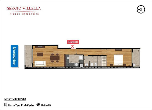 Imagen 2 de 14 de Departamento De Un Dormitorio En Venta En Rosario