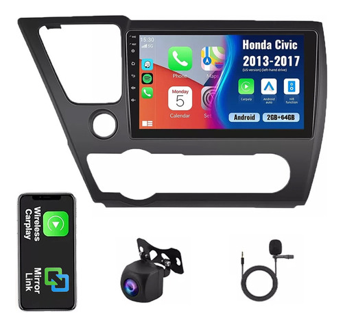 Autoestéreo 2+64g Carplay Gps Para Honda Civic 2013-2017