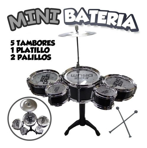 Super Set Batería Tambores Música Infantil Juguete Musical