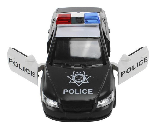 Brinquedo Carrinho De Polícia C/fricção Luz E Som - Bbr Toys