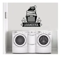 Comprar Vinilo Decorativo Pared Lavandería Lavadero Ropa Baño 60cm