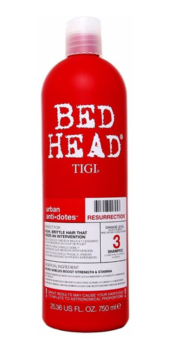 Imagen 1 de 1 de Shampoo Resurrection Tigi Urban Anti Dote Nivel 3 Daño X 750