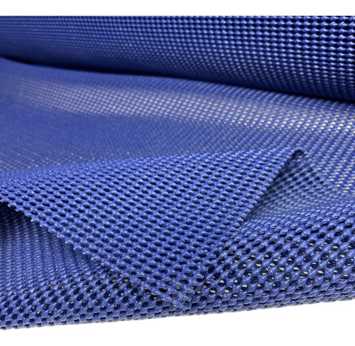 Tela Tapete Antiderrapante Emborrachada Azul 2,00m X 1,20m Desenho Do Tecido Furado