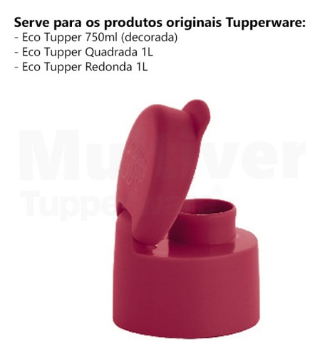 Tampa Flip Top Garrafa Tupperware Eco Tupper 1l. 1,5l. E 2l.