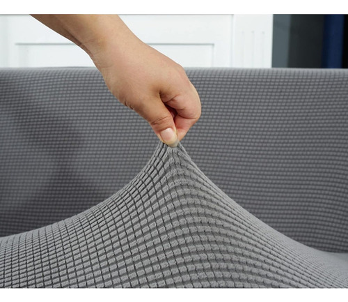 Fundas Para Sillon Tipo L Cuadrille Modular 2 Piezas Gris