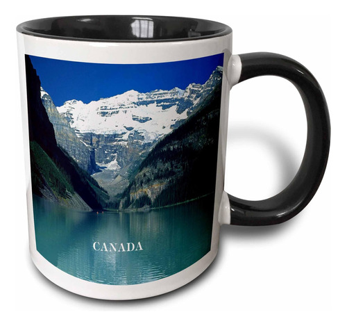 3drose Mug__4canadas Beautiful Lake Louise Two Tone Black Mu